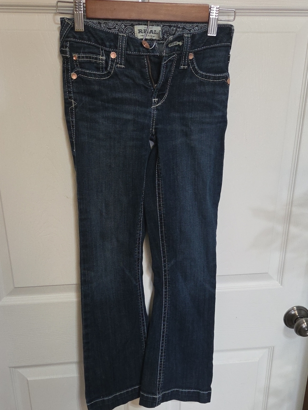 Ariat Dark Blue Bootcut Jeans Girls 10
